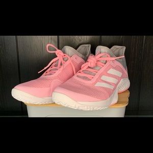 Adidas Adizero Club Tennis Shoes Sz 8 Light Granite/True Pink New w/o Tags-Box